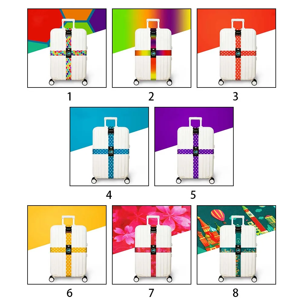 Путешествия пряжка регулируемый крест с поясом Галстук Вниз багажные ремни