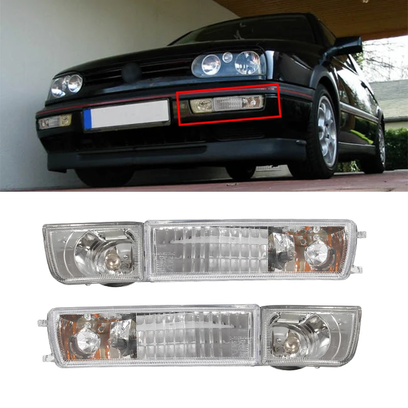 2 шт. поворотов и туман светильник светодиодный комплект для Volkswagen Golf Jetta MK3 93 99 DRL