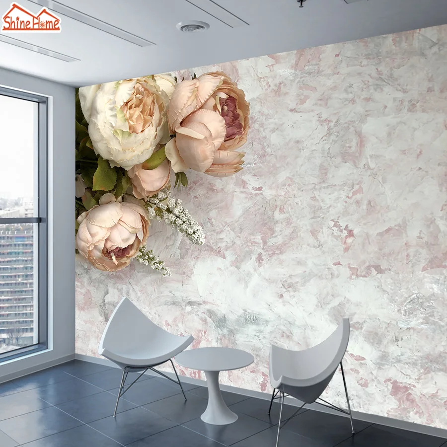 Обои 3d фото обои фотообои природа Роза мрамор обои для гостиной спальни Ретро ТВ фон Papel де Parede