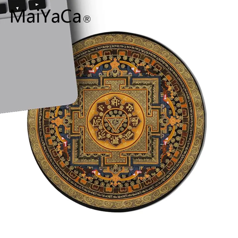 MaiYaCa индийская Мандала с символом Ом в центре ноутбук компьютер геймер Коврик для мыши для украшения рабочего стола резиновый коврик для мышки с аниме