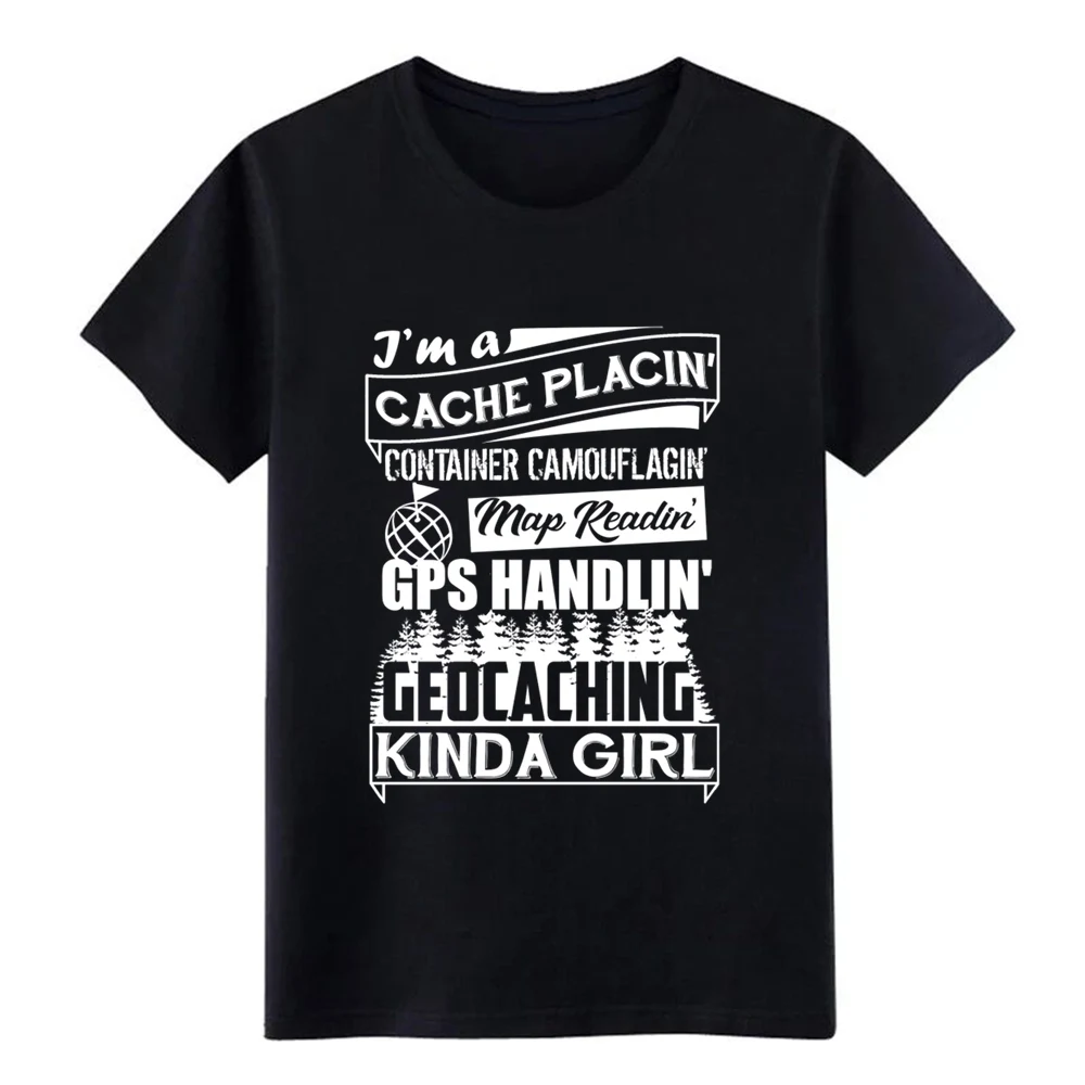 Geocaching девушка футболка мужская дизайн 100% хлопок размера плюс 3xl крутая известная