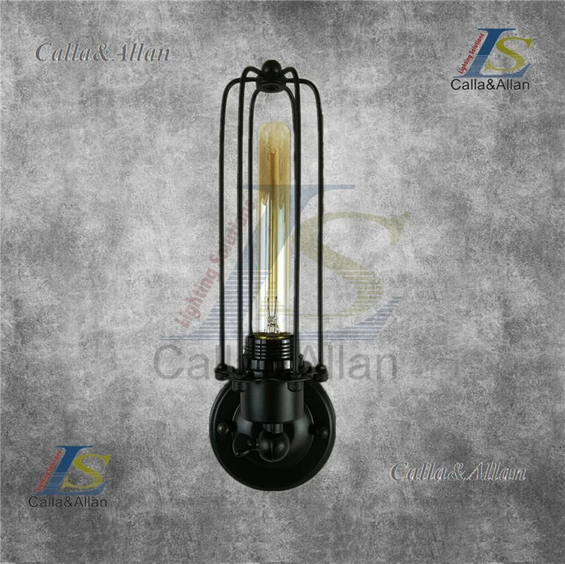 Винтажный Лофт стиль Железный Абажур настенный светильник Промышленный Ретро E27