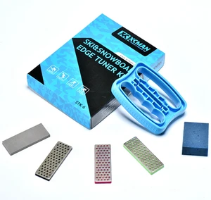 XCMAN Alpine Freeride Набор для тюнинга кромок сноуборда, набор для ухода за кромками, боковые лыжные углы, 3 алмазных пилки, камень Gummi