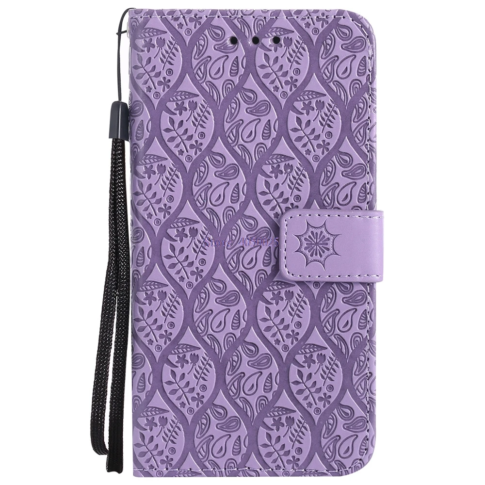 Purple Флип-Чехлы для Xiaomi mi A1 Global Dual SIM MDG2 mi 5X Android One 64 Гб 5,5 дюймов из ротанга кожаный бумажник Чехлы 3D тиснение Coque - Цвет: Purple