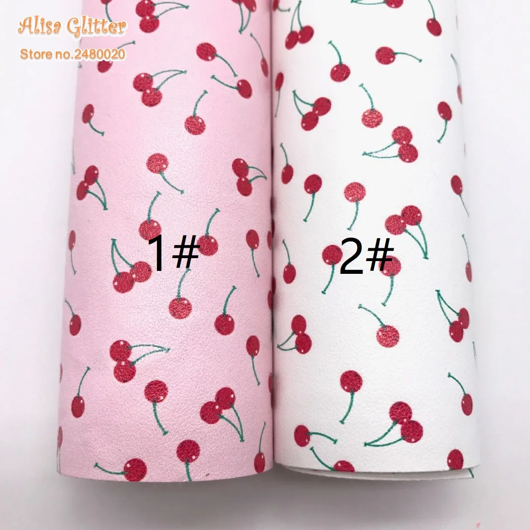 1 шт. A4 Размер 21X29 см от бренда Alisa, блеск Cuero Sintetico Синтетическая кожа Искусственная кожа ткань принт вишни набор «сделай сам» для K76B