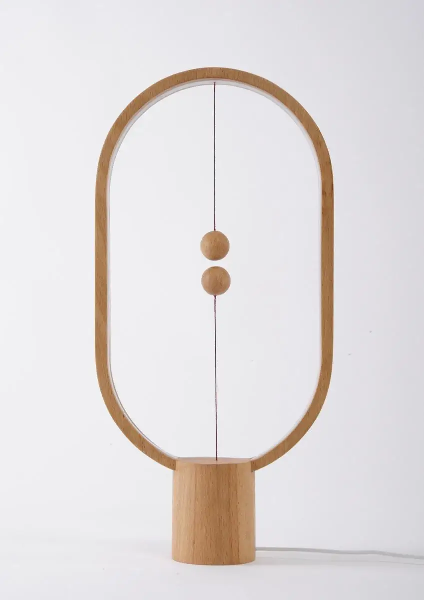 wood Креативный Heng Balance Lamp светодиодный Ночной светильник с питанием от USB Интеллектуальный Магнитный полувоздушный настольный ночник Новинка светильник подарок для дома - Испускаемый цвет: wood