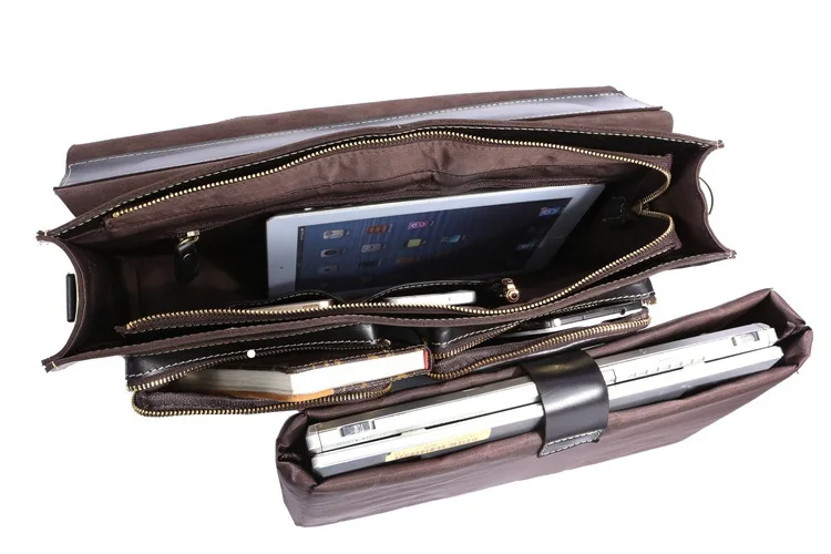 JMD Hot Sale High Quality Vintage Genuine Cowhide Leather Man Briefcases Laptop Bag Men Portfolio Handbag Free Shipping 7105A | Багаж и