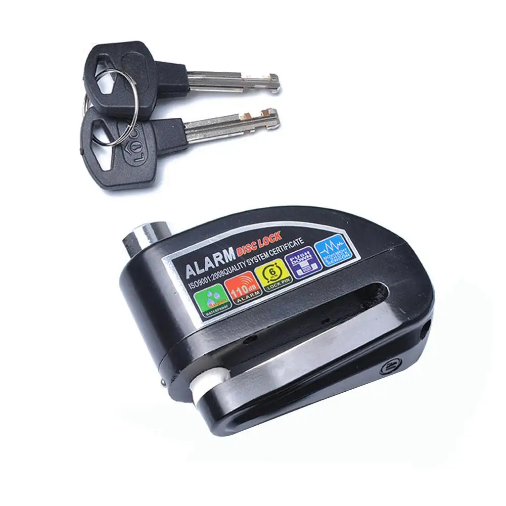 Черный Противоугонный замок для мотоцикла скутера велосипеда из алюминиевого