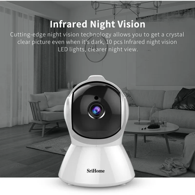 SriHome SH020 Smart AI Беспроводная ip-камера 1080P WiFi инфракрасный ночное видение датчик