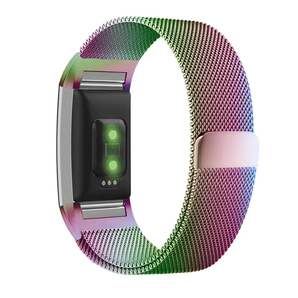 3 Для браслета Fitbit Charge 2 металлический ремешок Безвинтовой магнитный браслет из нержавеющей стали ремешок для Fitbit Charge2 сменные браслеты - Цвет: 3