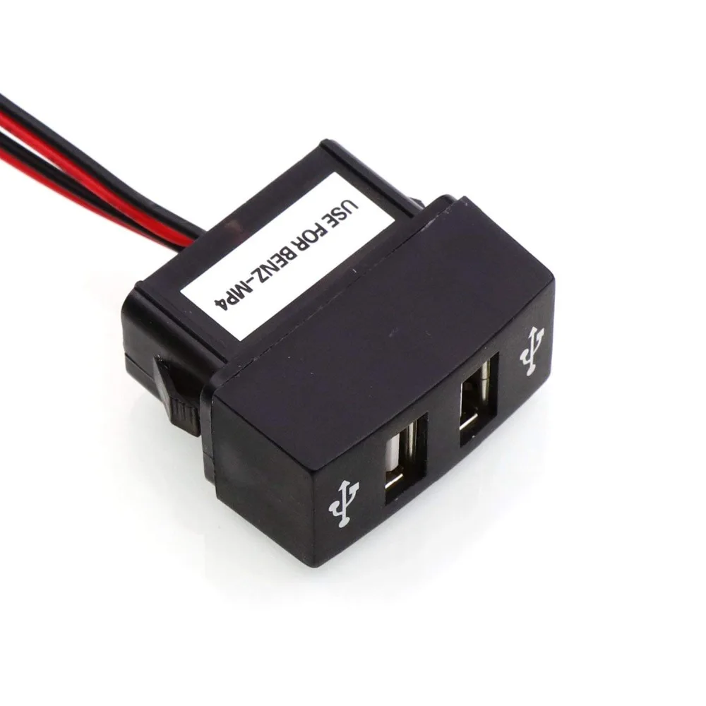 Устройство для автомобиля с двумя портами USB Зарядное устройство 5V 2.1A/2.1A Dual USB Мощность разъем для смартфон Ipad Iphone Применение для Mercedes Benz
