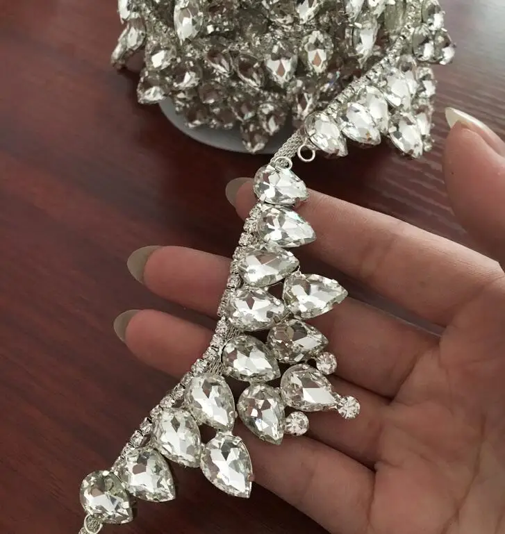 Цепочка с подвеской украшенная стразами 888 стекла 1 ярд|trim chain|rhinestone strassglass rhinestones |