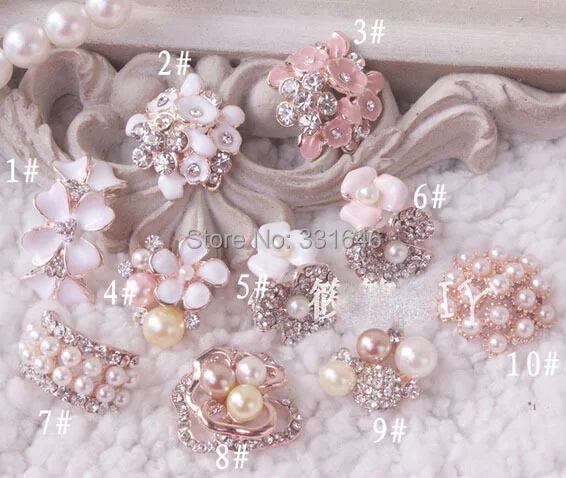 Diy hairbow материал металлический сплав имитация жемчуга Стразы плоская кнопка