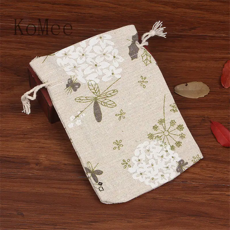 5 шт./лот маленькие сумки из хлопка 10x14 13x18 15x20 см Свадебный шнурок Подарочный мешок сумки хороший косметический браслет ювелирные упаковочные сумки - Цвет: Green Kapok