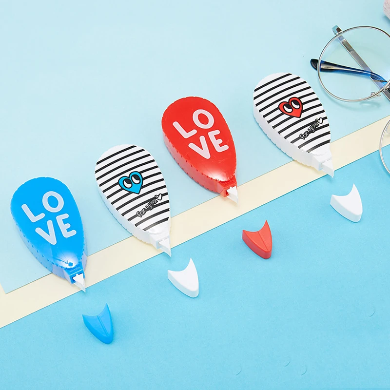 Корректирующая лента в виде сердца 2 модели школьные материалы кавайные