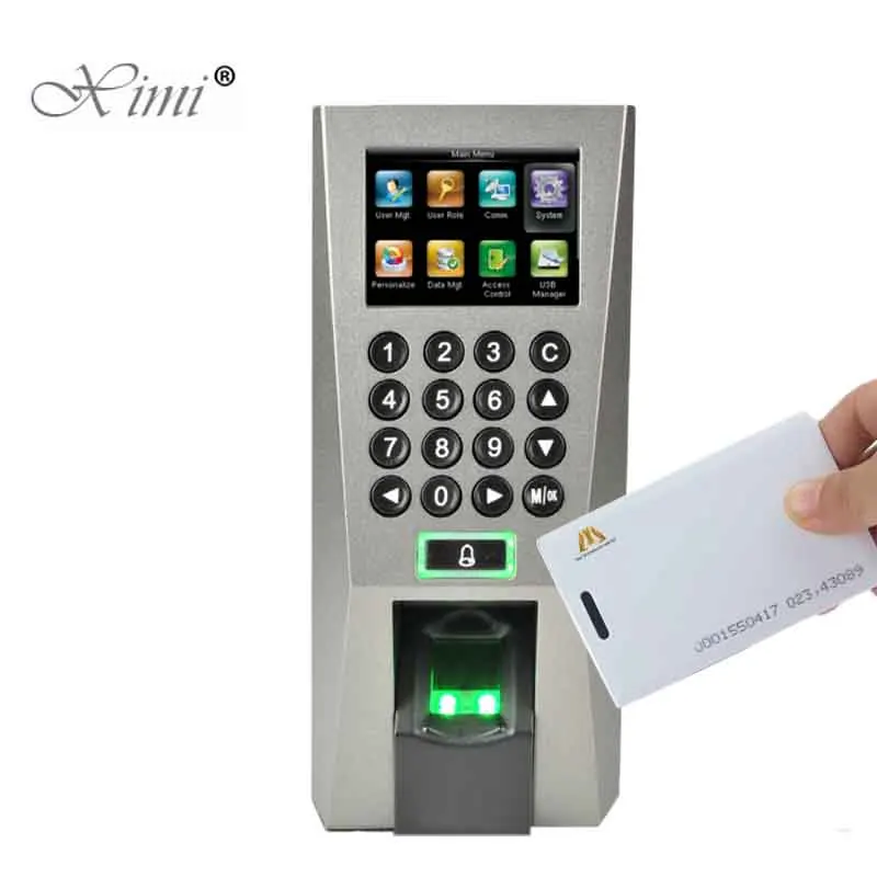 ZK F18 биометрическая система контроля доступа по отпечаткам пальцев и RFID картам с