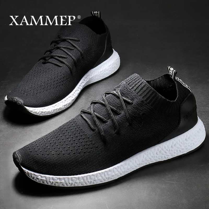 Men Casual Shoes Brand Sneakers Male Flats Slip On Mesh Loafers Breathable Big Size 45 46 Spring Autumn Xammep | Обувь