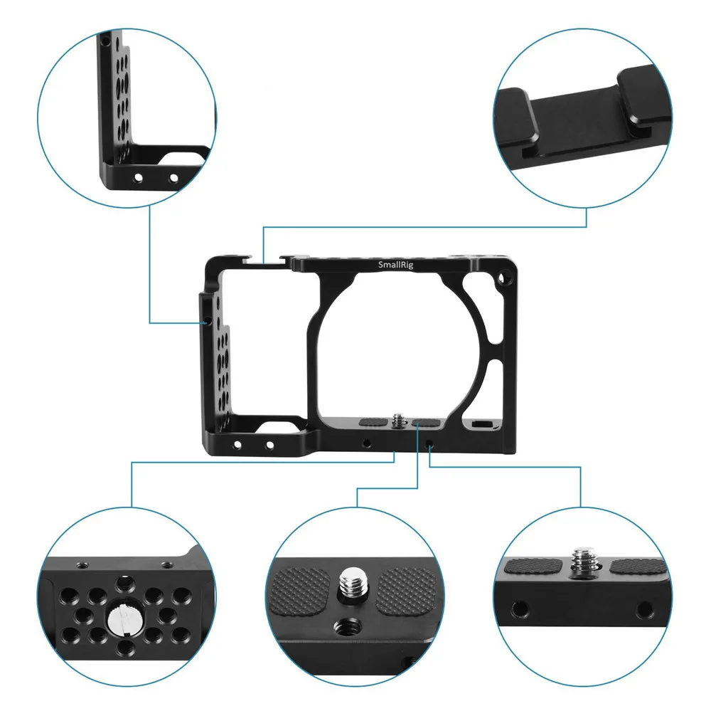 Клетка для камеры SmallRig для sony A6000/A6300/A6500 ILCE-6000/ILCE-6300/A6500/Nex-7 клетка из алюминиевого сплава для крепления штатива монитор-1661