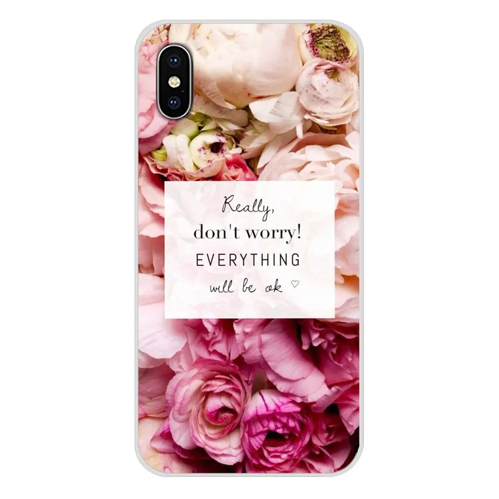 Цветы буквы любовь цитаты силиконовый чехол для телефона Apple iPhone X XR XS MAX 4 4S 5 5S 5C SE 6