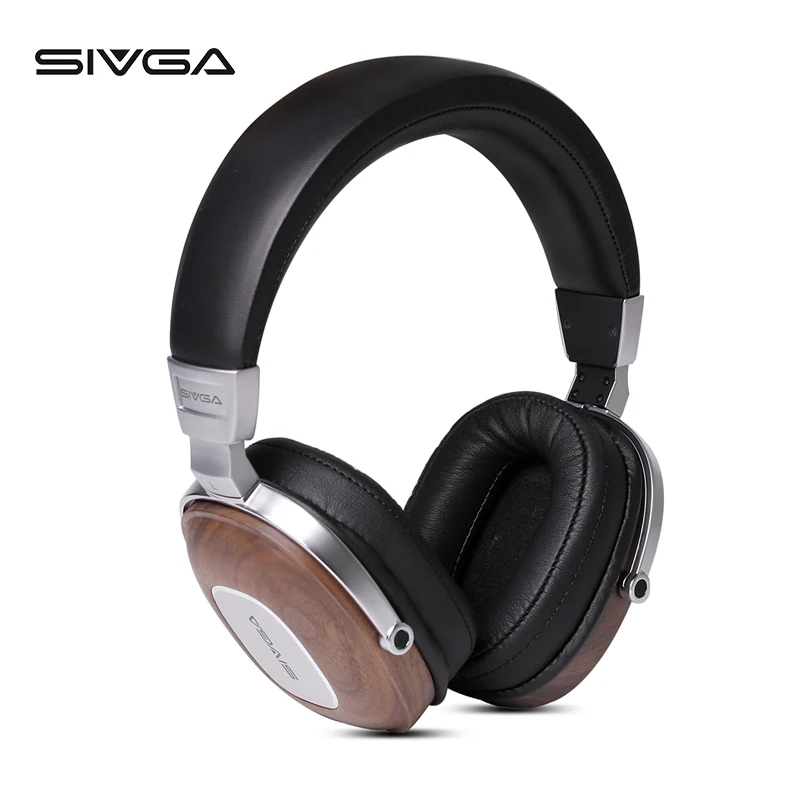 SIVGA SV006 деревянный монитор Студия DJ гарнитура наушники наушник с микрофоном Hifi стерео 50 мм покрытием бериллия динамический
