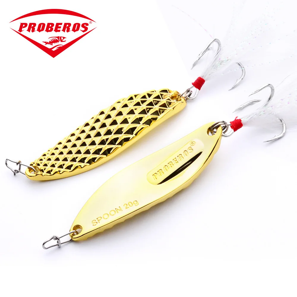 1 шт. металлическая блесна приманка рыболовная наживка 20G цвета: золотистый