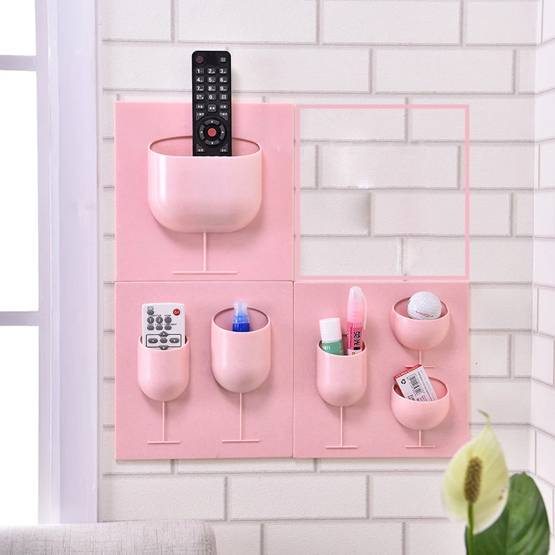 

Creative Cover Wall-mounted Storage Box Cosmetic Box Storage Bathroom Wall Kitchen Storage Rack Remote Control Finishing Box
