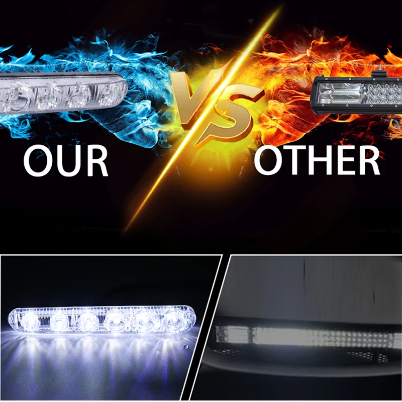 2 шт. 6 светодиодный дневные ходовые огни автостайлинг мотоциклы DRL диодные лампы