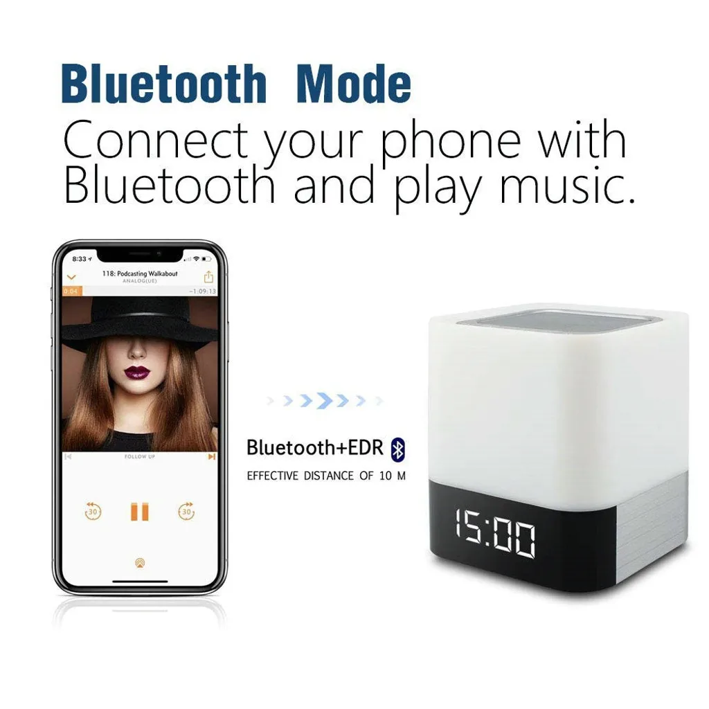 Портативный bluetooth-динамик 2019 светодиодный ночсветильник беспроводная лампа