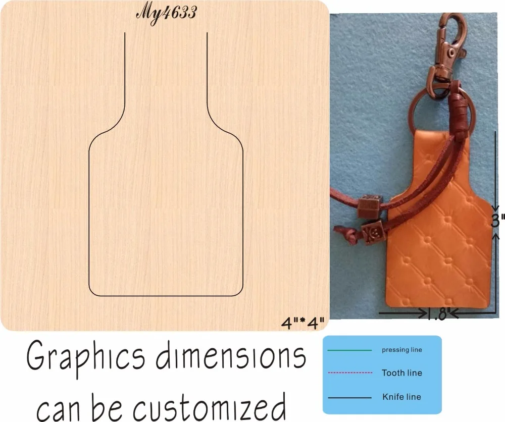 

Key pendant 3 new wooden mould cutting dies for scrapbooking Thickness-15.8mm