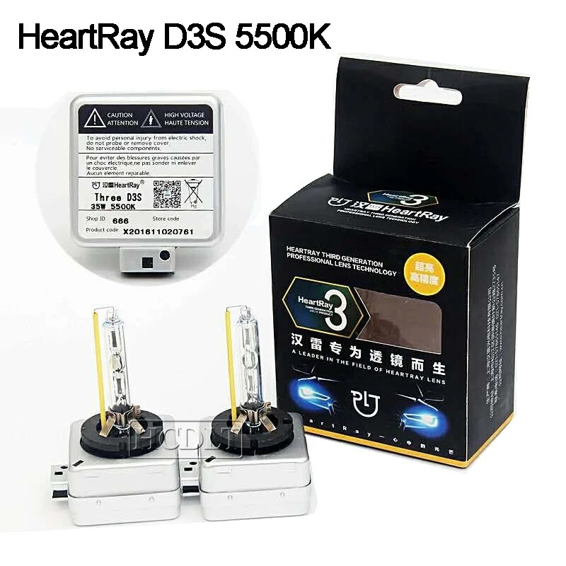 Hcdlt 5500 K HeartRay H1 H7 ксенон D2H HID лампы проектора 35 Вт HeartRay 4500 K H11 HB3 HB4 ксенон D1S D2S D3S D4S 6500 K HID лампы
