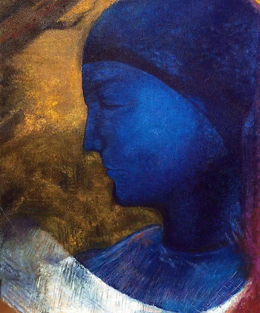 Goedkoop Symboliek Portret Wall Art Schilderen De Golden Mobiele, 1892 Door Odilon Redon Home Decor Canvas Olieverf Handgeschilderde Geen Ingelijst