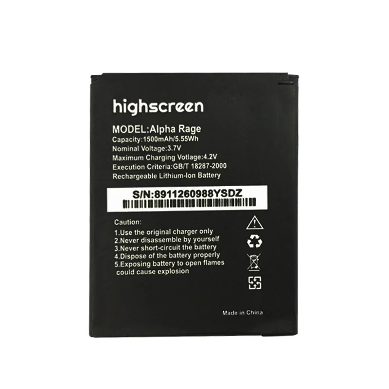 1 шт. Новый аккумулятор для мобильного телефона Highscreen Alpha Rage запчасти
