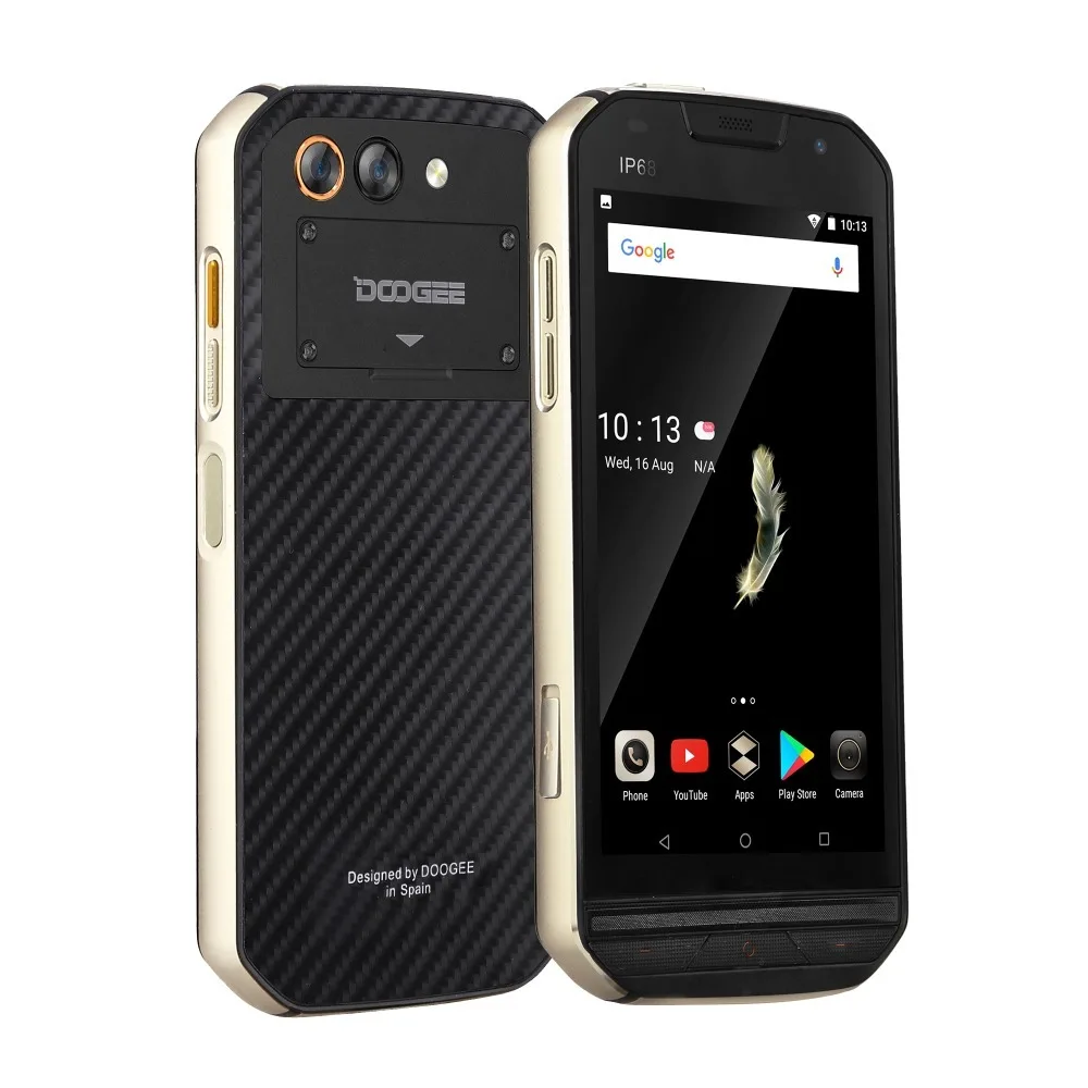 DOOGEE S30 Smartphone MT6737 Quad Core 2GB RAM 16GB ROM Android 7.0 Fingerprint Dual Camera IP68 Waterproof 5.0 Inch Cellphone | Мобильные
