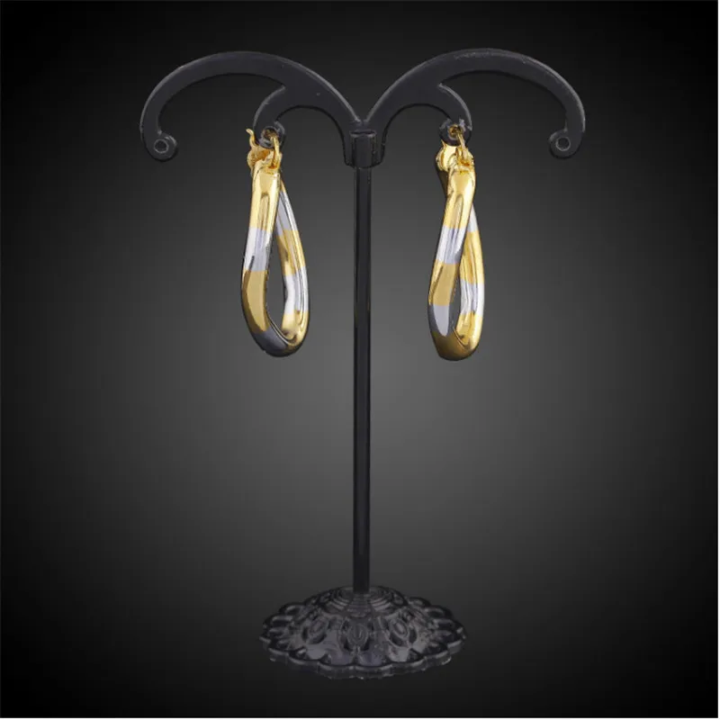 Myelo Новый Модные украшения ОВАЛЬНЫЙ Хооп Серьги золотые и серебряные Цвет Винтаж