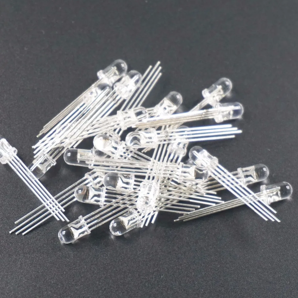 Трехцветный Общий Анод RGB/катодный диффузор/прозрачный СВЕТОДИОДНЫЙ ОД 1000 шт. 5 мм