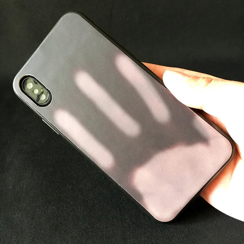 Матовый ПК термосенсор чехол для iPhone 5 5S SE 6 6S 7 8 Plus XR X XS Max 11 Pro Max Тепловая индукция чехол для телефона Fundas