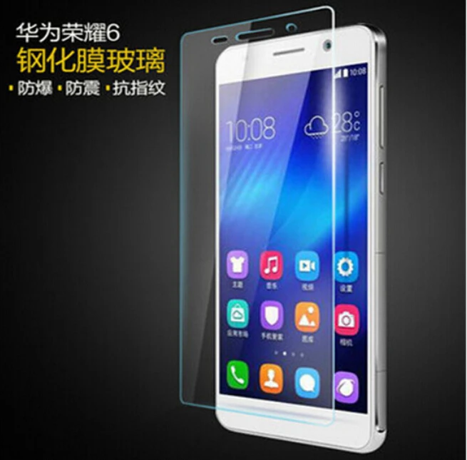 Premium Tempered Glass Screen Protector For Huawei Honor 6 Explosion Proof Clear Toughened Protective Film +CleanTools RetailBox | Мобильные