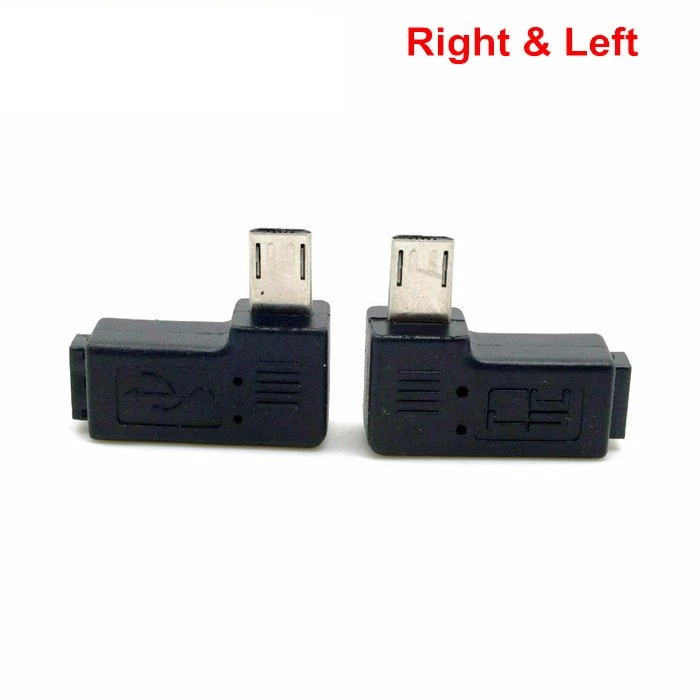 Micro USB 2 0 5Pin штекер к гнезду M F УДЛИНИТЕЛЬ 9 мм Длинный разъем 90 градусов правый и