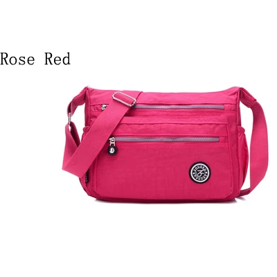 Rose Red Vrouwen, сумки-мессенджеры, Мини, дамские, нейлоновые, ручная работа, Schoudertas Voor Vrouwen, сумка-тоут, женские сумки через плечо, Tassen - Цвет: Rose Red
