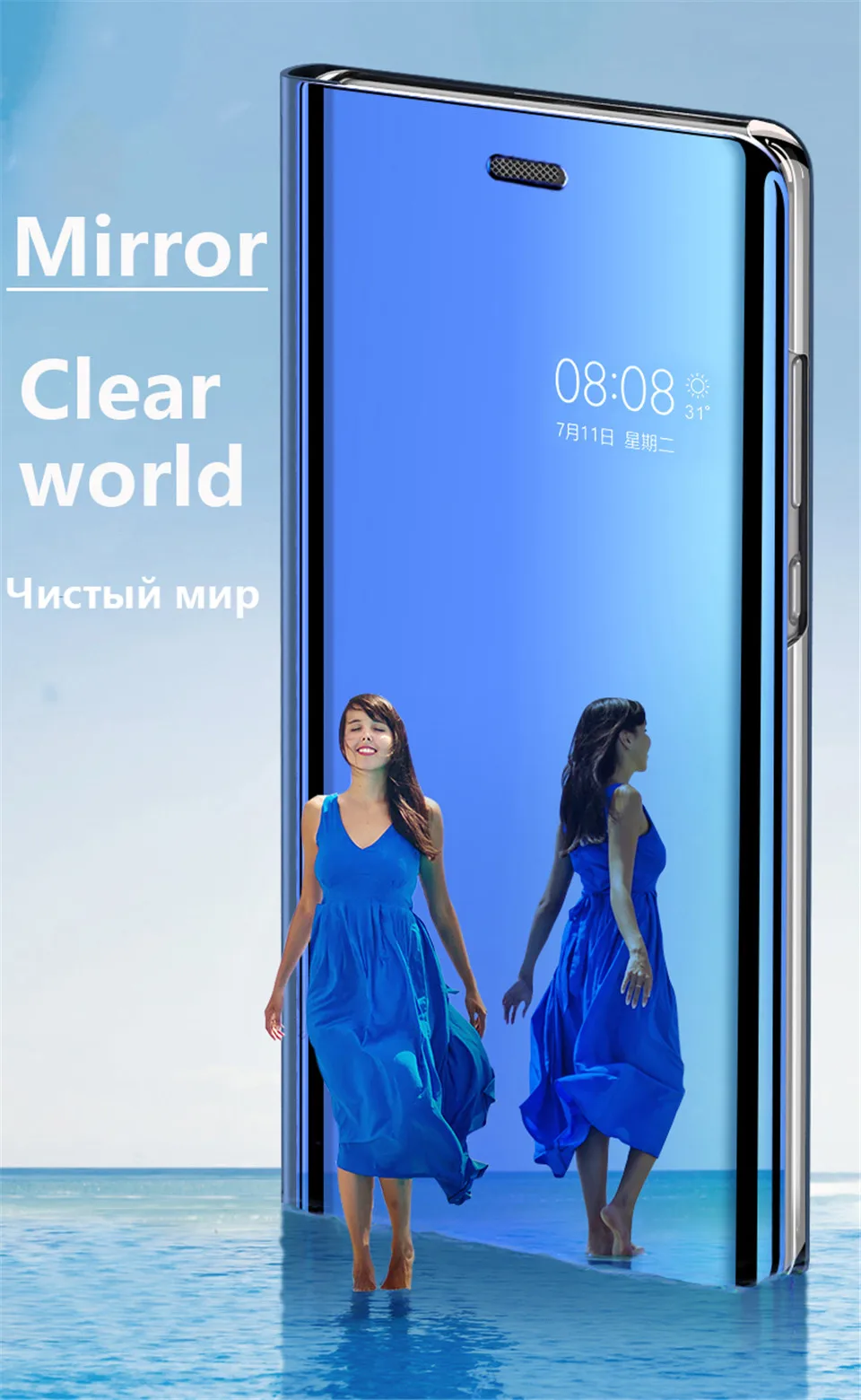 Зеркальный кожаный чехол-книжка для huawei P30 P20 pro P10 Lite P Smart чехол mate 10 20 Pro 20X Nova 3 3i 4 Honor 10 9 Lite чехол