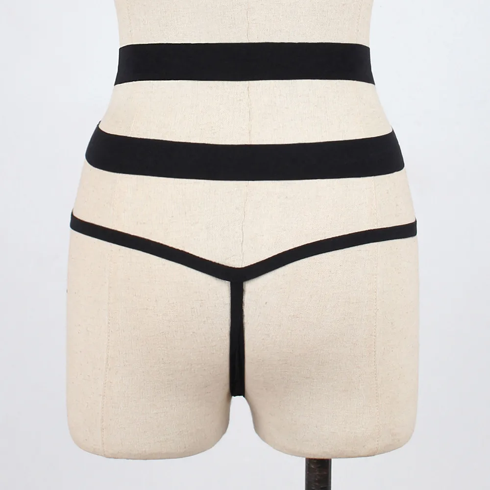 Сексуальные трусики женские повязки с высокой талией однотонные сексуальные