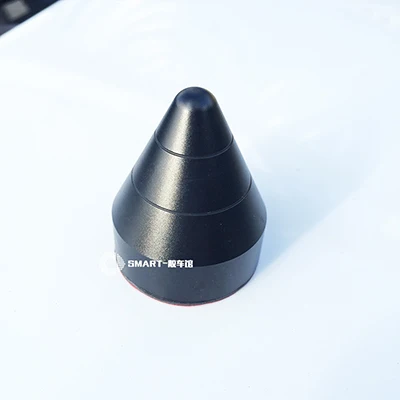 1pcs Black-Sharp 1 шт. металлический умный анти-столкновения защита Авто декоративный автомобильный стикер анти-слежение автомобильные аксессуары круглый конус универсальная наклейка - Название цвета: 1pcs Black-Sharp