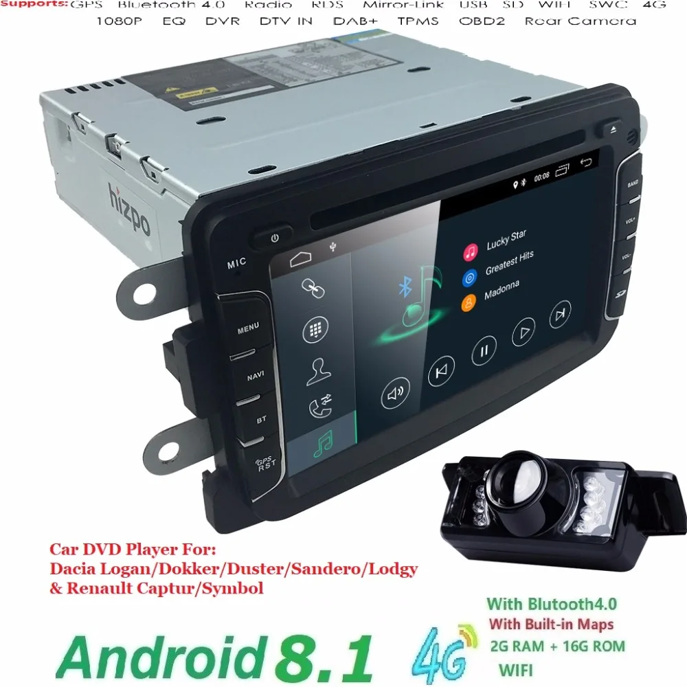 Четырехъядерный чистый Android8.1 gps навигационное радио для RENAULT Dacia Renault Duster Logan Sandero