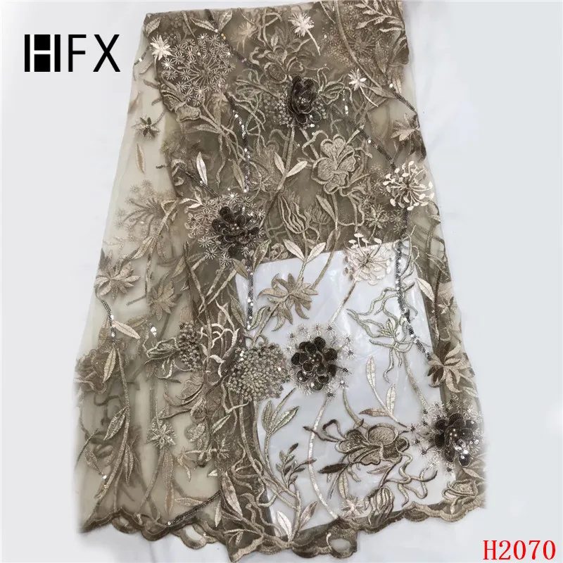 HFX нигерийская лента с кружевной вышивкой 2019 африканская 3d Цветы