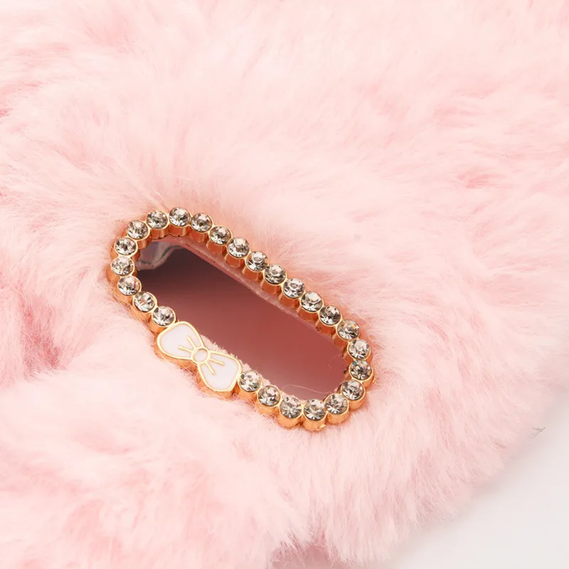 Fluffy Rabbit Fur hair cases For Oneplus X 5 6 3 T Soft phone bag case shell for 6t 3t 5t bling diamond coque warm cover |