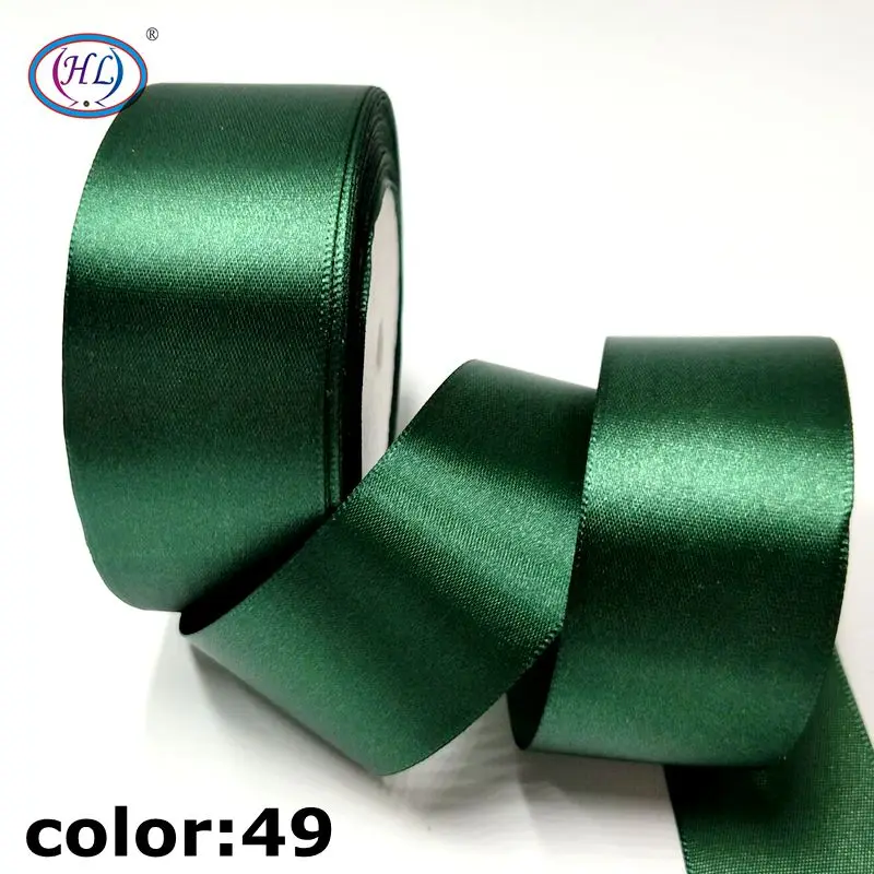 HL 6/10/15/20/25/40/50 мм 25 ярдов атласными лентами DIY искусственный шелк розы поставки шитье ручной работы аксессуары Материал - Цвет: color 49