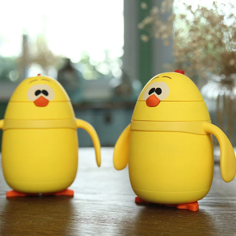 200 мл симпатичная детская соломенная Вакуумная чашка с цыплятами Термокружка