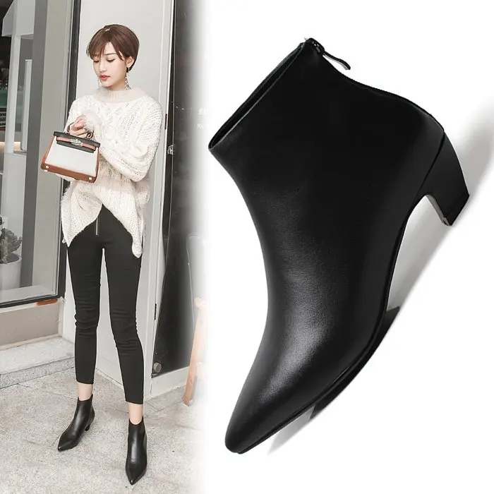 Тремор обувь 2018 новые женские зимние ботильоны носок сапоги из флока и