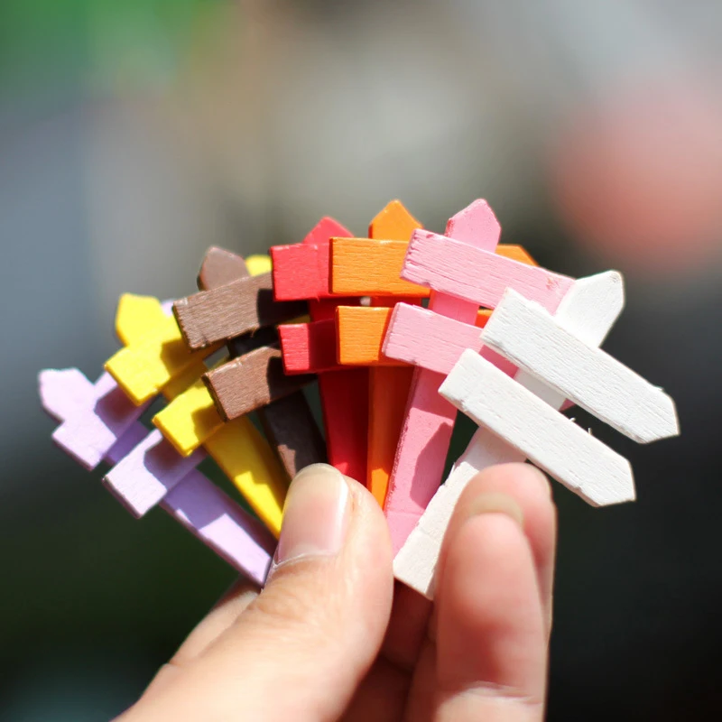 1 шт. микро пейзаж Маленькая деревянная вывеска DIY фигурки миниатюрные домашние