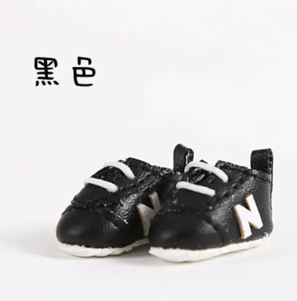 black 1 пара 2,2 см милые куклы кроссовки обувь кукла Middle blyth спортивная обувь аксессуары(fit ob11, obitsu11 1/12 bjd Holala кукла - Цвет: black